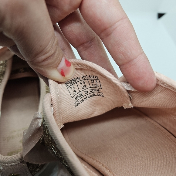 Keds for Kate Spade pink glitter low top sneakers size 7 - Picture 10 of 10